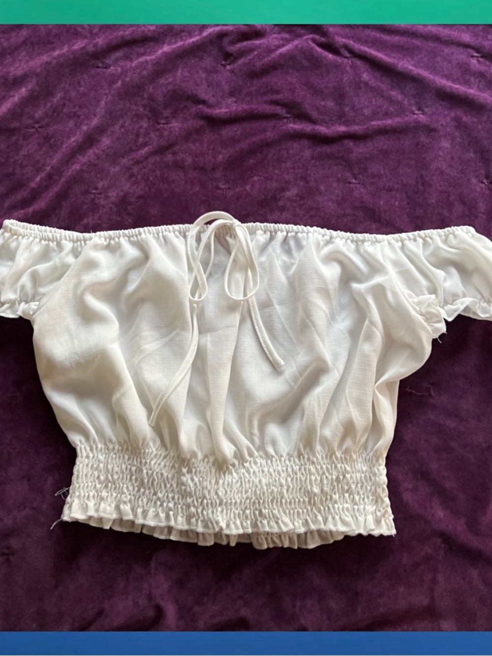 Shein New without Tags Off Shoulder Puff Sleeve Blouse